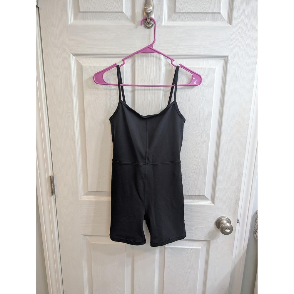 Wilfred Free Aritzia Black Divinity Romper Sleeveless Spaghetti Strap - Size S